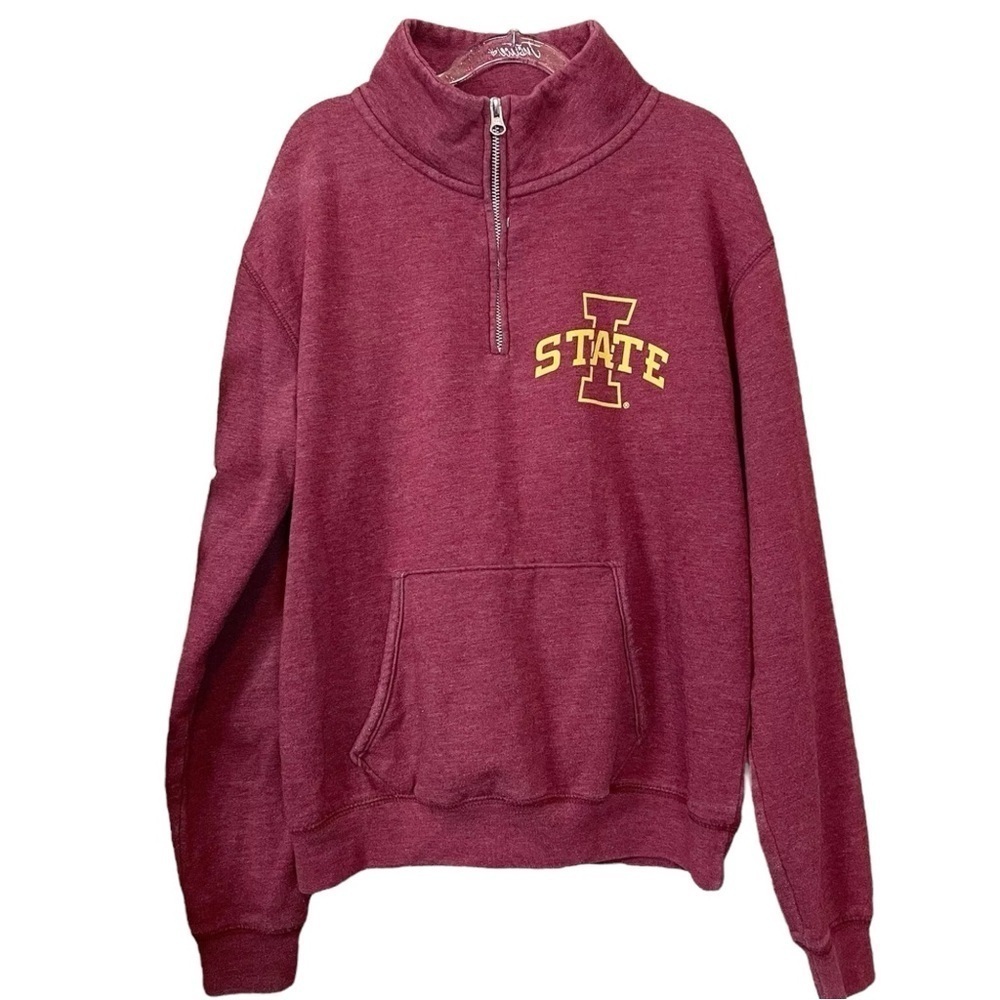 Iowa State Cyclones Zip Track Jacket Triblend Sweats League Red Gold Size Small